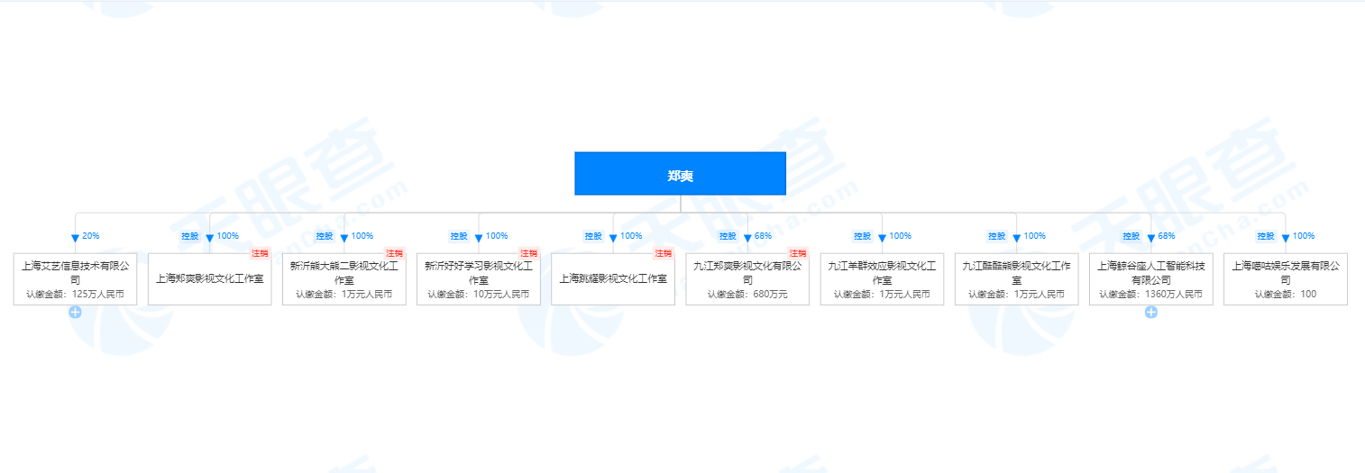 风波背后的郑爽商业版图:曾与张恒合开公司发力经营粉丝社区
